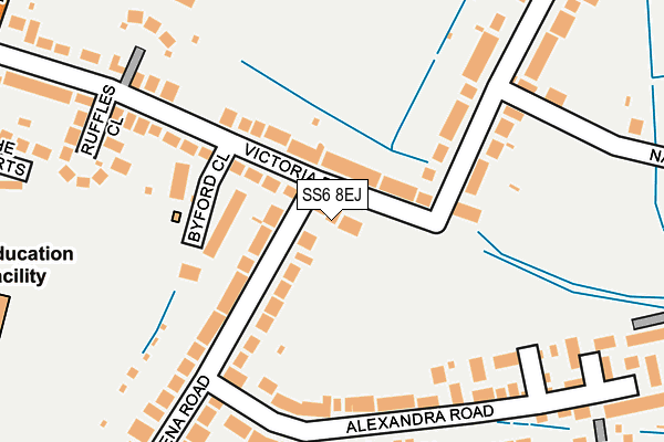 SS6 8EJ map - OS OpenMap – Local (Ordnance Survey)