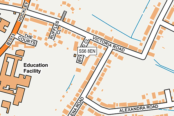 SS6 8EN map - OS OpenMap – Local (Ordnance Survey)