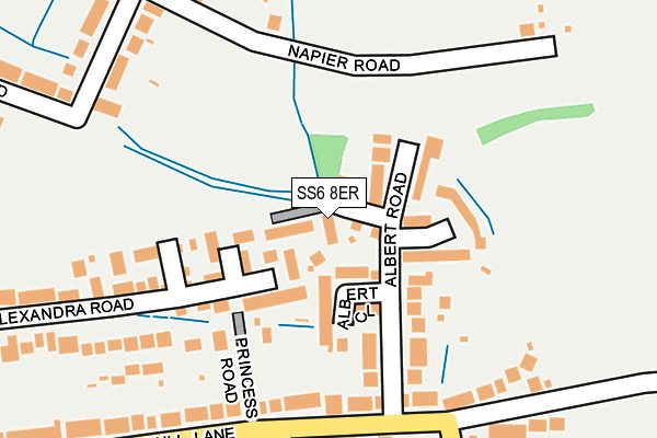 SS6 8ER map - OS OpenMap – Local (Ordnance Survey)