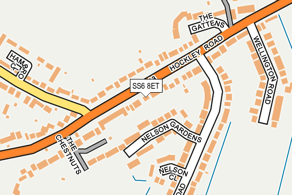 SS6 8ET map - OS OpenMap – Local (Ordnance Survey)