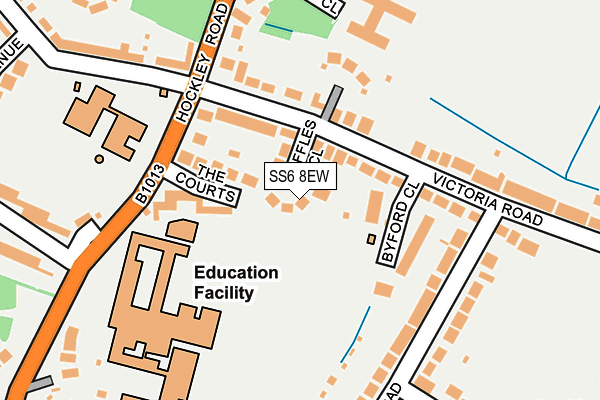 SS6 8EW map - OS OpenMap – Local (Ordnance Survey)