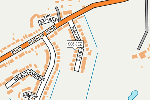 SS6 8EZ map - OS OpenMap – Local (Ordnance Survey)