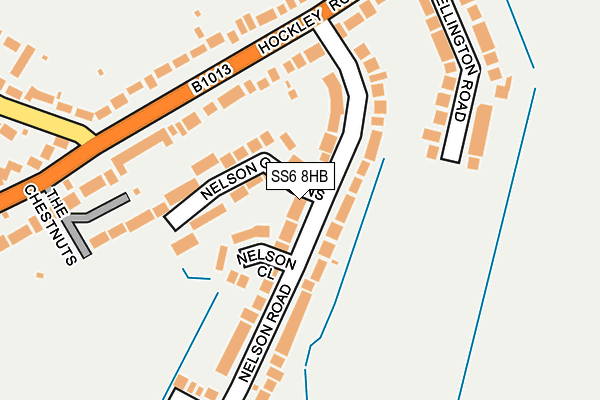 SS6 8HB map - OS OpenMap – Local (Ordnance Survey)