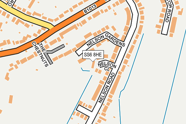 SS6 8HE map - OS OpenMap – Local (Ordnance Survey)