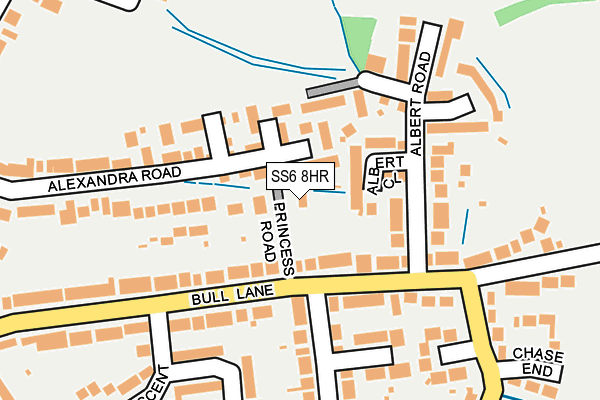 SS6 8HR map - OS OpenMap – Local (Ordnance Survey)