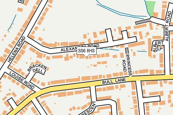 SS6 8HS map - OS OpenMap – Local (Ordnance Survey)