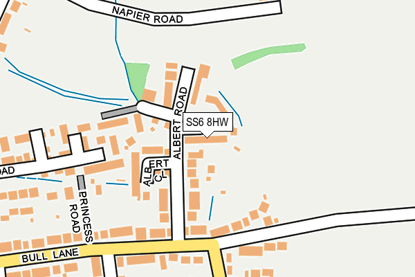 SS6 8HW map - OS OpenMap – Local (Ordnance Survey)