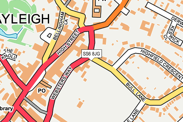 SS6 8JG map - OS OpenMap – Local (Ordnance Survey)