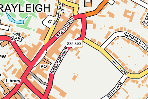 SS6 8JQ map - OS OpenMap – Local (Ordnance Survey)