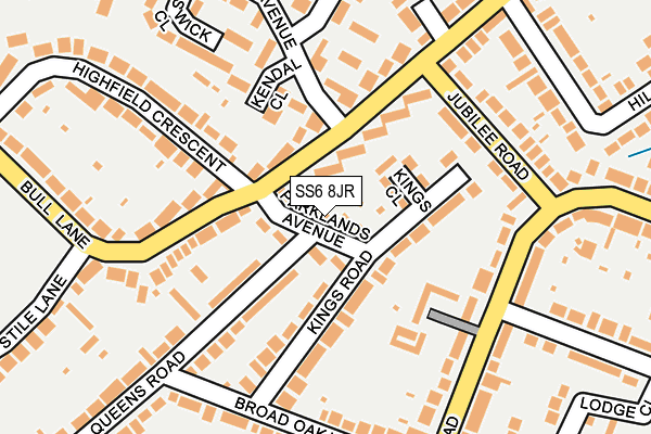 SS6 8JR map - OS OpenMap – Local (Ordnance Survey)