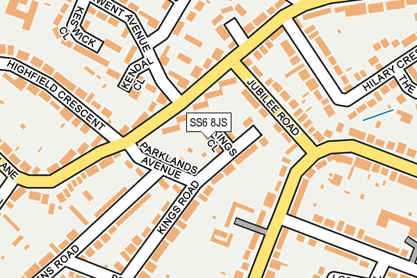 SS6 8JS map - OS OpenMap – Local (Ordnance Survey)