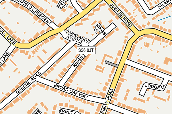 SS6 8JT map - OS OpenMap – Local (Ordnance Survey)