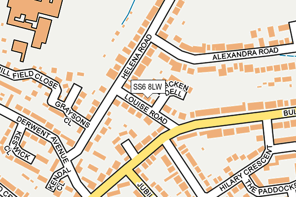 SS6 8LW map - OS OpenMap – Local (Ordnance Survey)