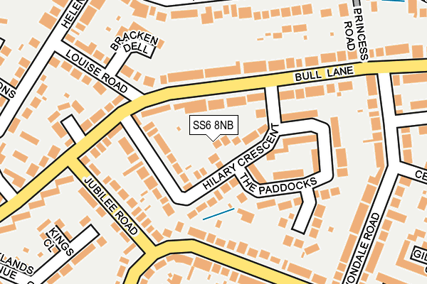 SS6 8NB map - OS OpenMap – Local (Ordnance Survey)