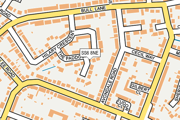 SS6 8NE map - OS OpenMap – Local (Ordnance Survey)