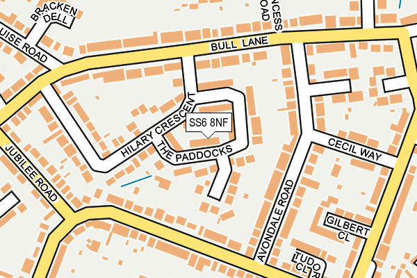 SS6 8NF map - OS OpenMap – Local (Ordnance Survey)