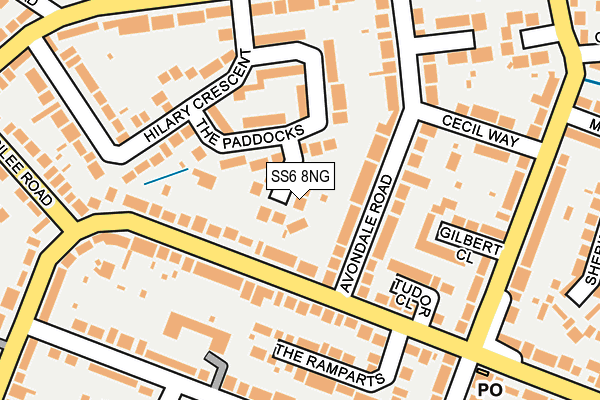 SS6 8NG map - OS OpenMap – Local (Ordnance Survey)