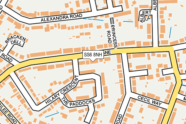 SS6 8NH map - OS OpenMap – Local (Ordnance Survey)
