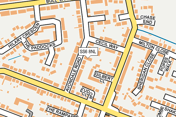 SS6 8NL map - OS OpenMap – Local (Ordnance Survey)