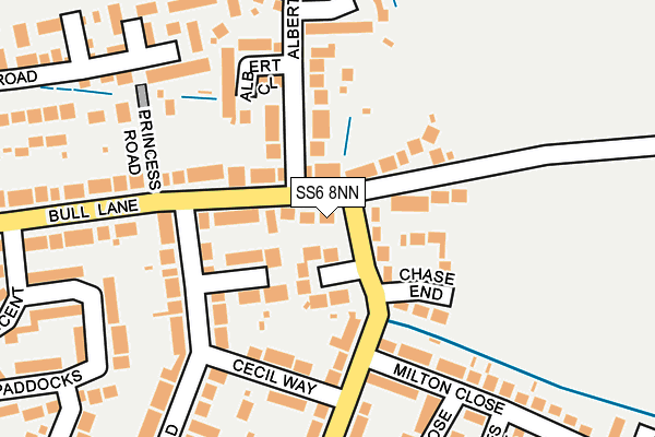 SS6 8NN map - OS OpenMap – Local (Ordnance Survey)