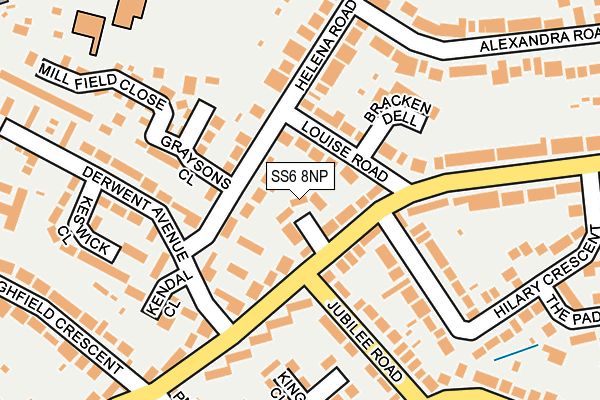 SS6 8NP map - OS OpenMap – Local (Ordnance Survey)