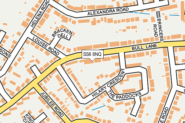 SS6 8NQ map - OS OpenMap – Local (Ordnance Survey)