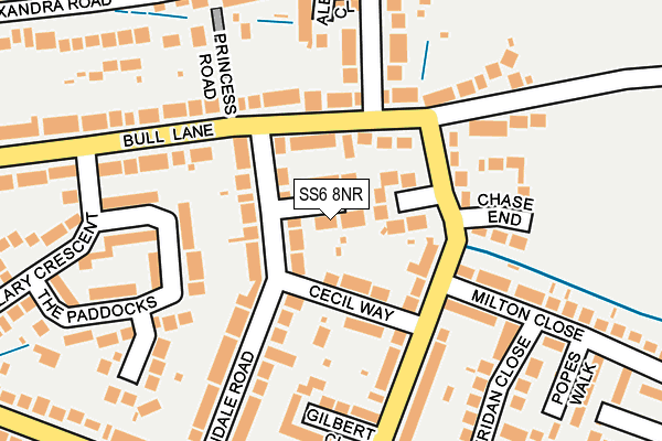 SS6 8NR map - OS OpenMap – Local (Ordnance Survey)