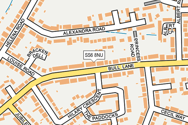 SS6 8NU map - OS OpenMap – Local (Ordnance Survey)