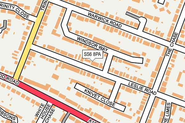 SS6 8PA map - OS OpenMap – Local (Ordnance Survey)