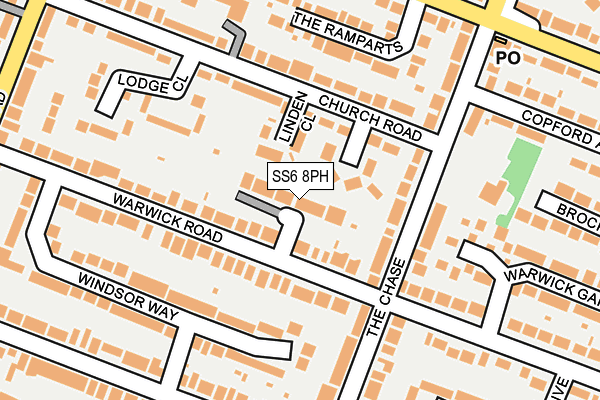 SS6 8PH map - OS OpenMap – Local (Ordnance Survey)