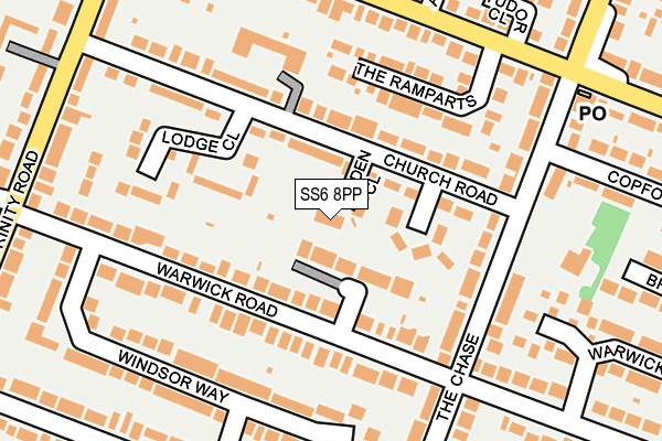 SS6 8PP map - OS OpenMap – Local (Ordnance Survey)