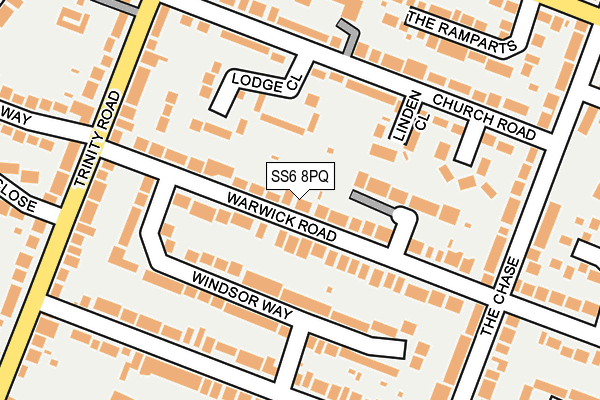 SS6 8PQ map - OS OpenMap – Local (Ordnance Survey)