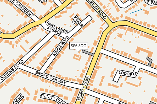 SS6 8QG map - OS OpenMap – Local (Ordnance Survey)