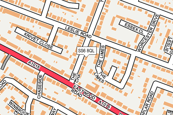 SS6 8QL map - OS OpenMap – Local (Ordnance Survey)
