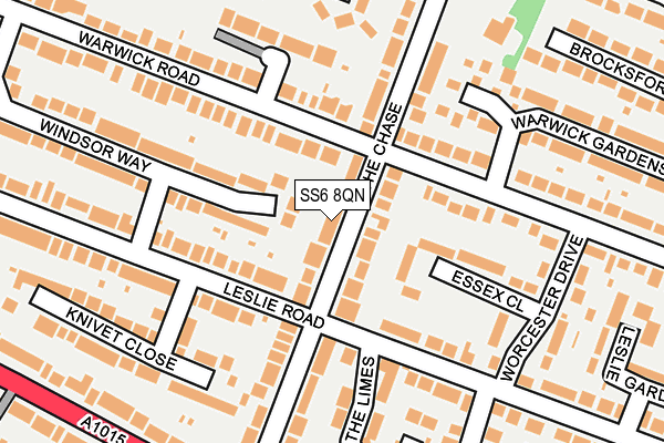 SS6 8QN map - OS OpenMap – Local (Ordnance Survey)