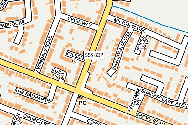 SS6 8QP map - OS OpenMap – Local (Ordnance Survey)