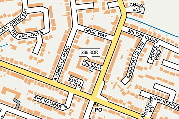 SS6 8QR map - OS OpenMap – Local (Ordnance Survey)