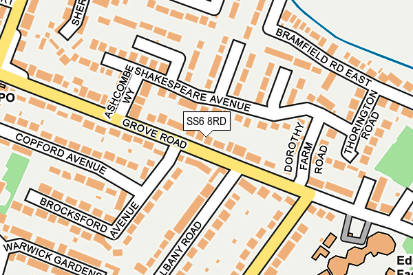 SS6 8RD map - OS OpenMap – Local (Ordnance Survey)
