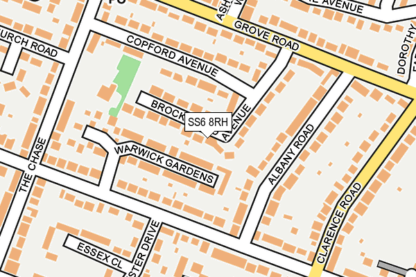 SS6 8RH map - OS OpenMap – Local (Ordnance Survey)