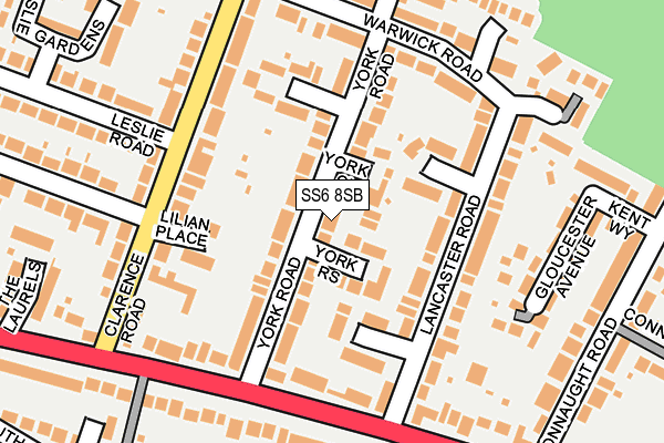 SS6 8SB map - OS OpenMap – Local (Ordnance Survey)