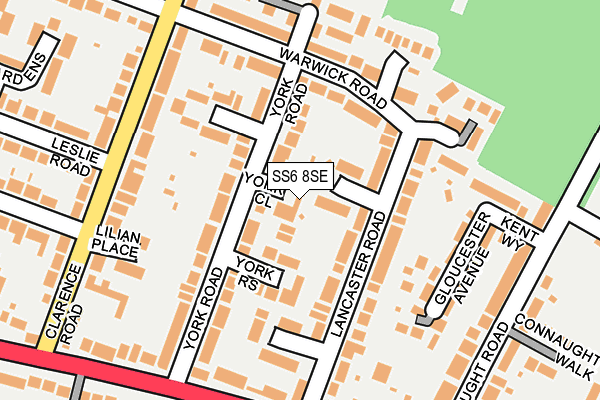 SS6 8SE map - OS OpenMap – Local (Ordnance Survey)