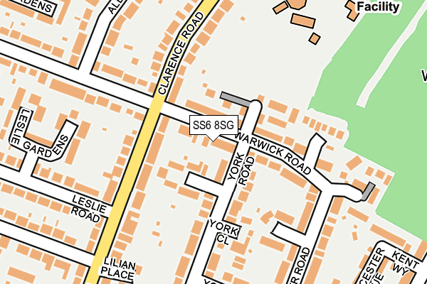 SS6 8SG map - OS OpenMap – Local (Ordnance Survey)
