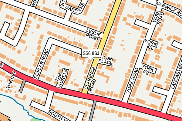 SS6 8SJ map - OS OpenMap – Local (Ordnance Survey)