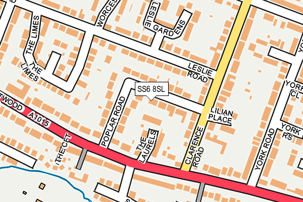 SS6 8SL map - OS OpenMap – Local (Ordnance Survey)