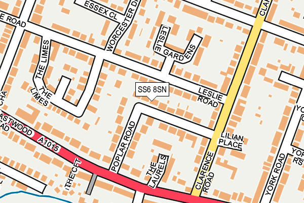 SS6 8SN map - OS OpenMap – Local (Ordnance Survey)