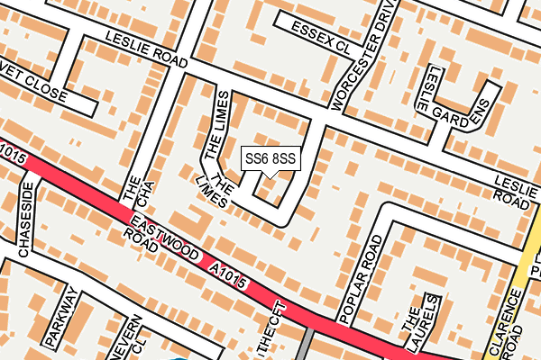 SS6 8SS map - OS OpenMap – Local (Ordnance Survey)