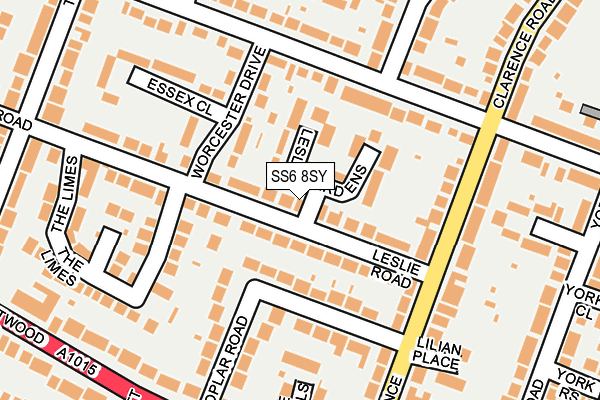 SS6 8SY map - OS OpenMap – Local (Ordnance Survey)