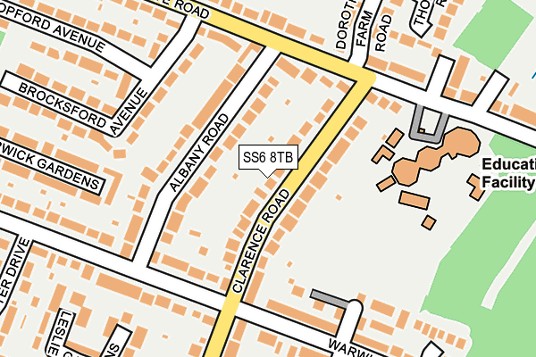 SS6 8TB map - OS OpenMap – Local (Ordnance Survey)