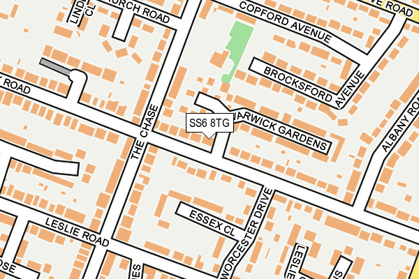 SS6 8TG map - OS OpenMap – Local (Ordnance Survey)