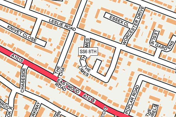 SS6 8TH map - OS OpenMap – Local (Ordnance Survey)